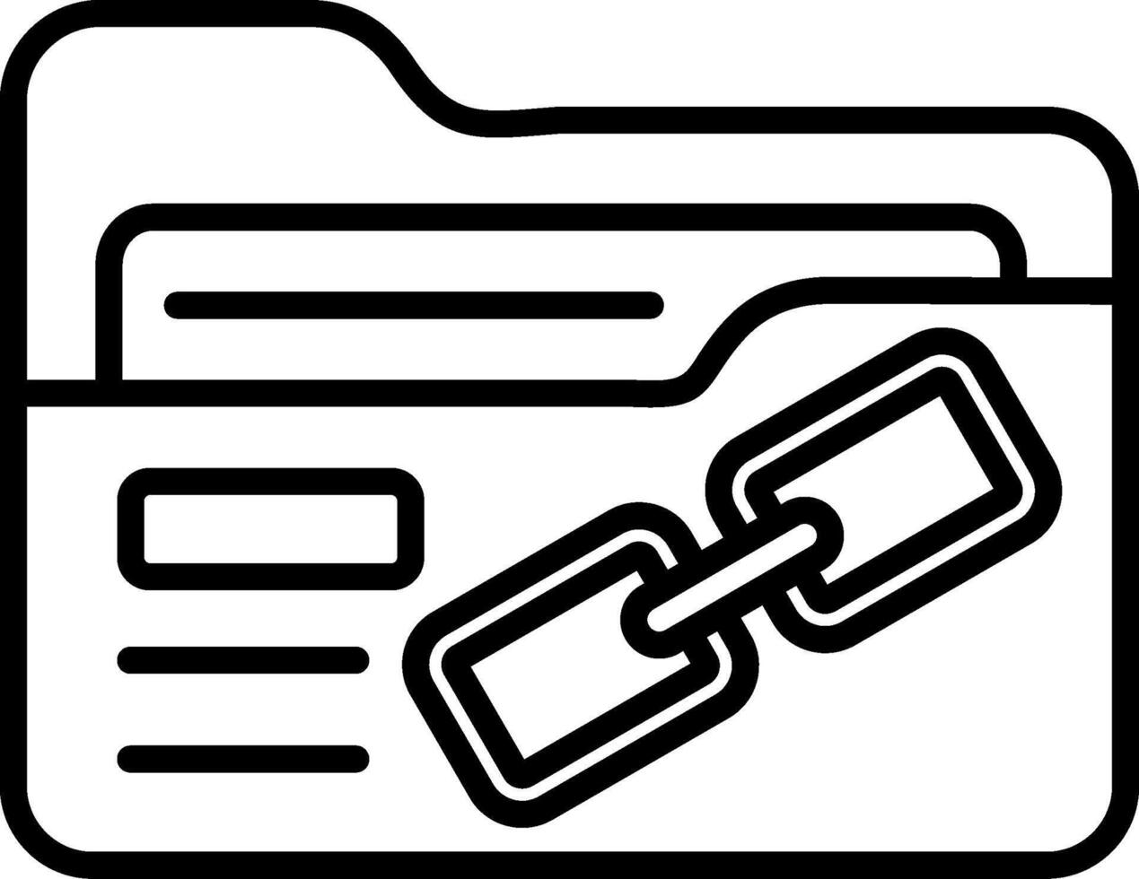 Folder Line Icon vector