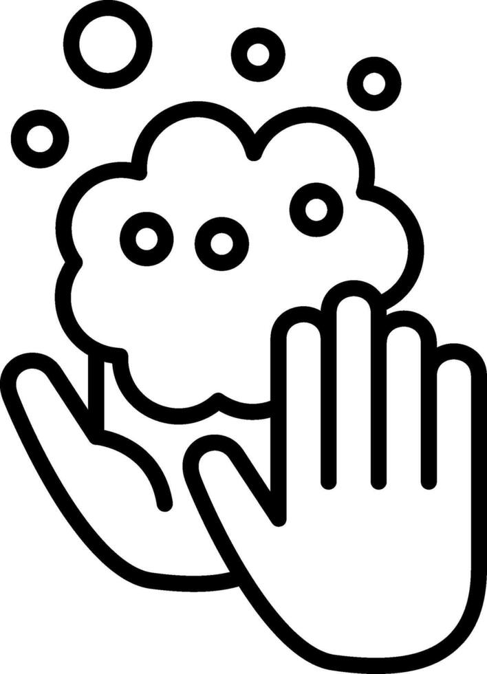 Hand Wash Line Icon vector