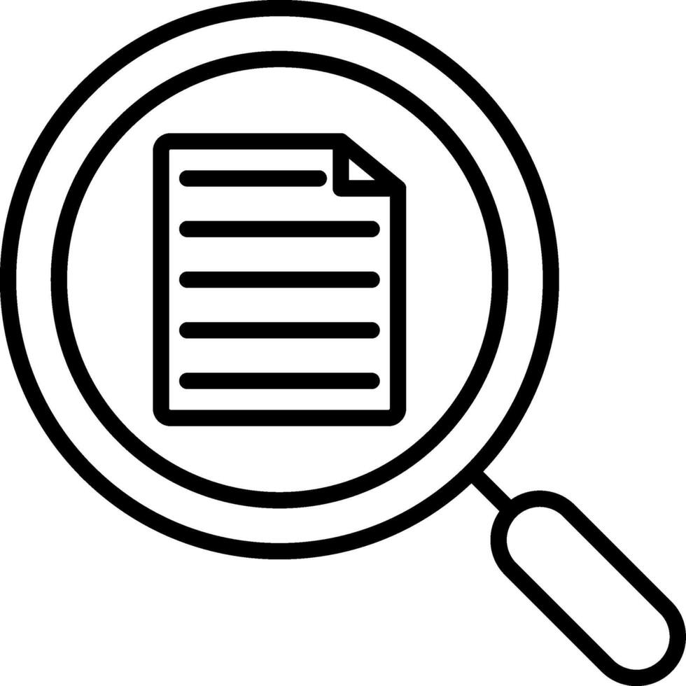 Magnifying Line Icon vector