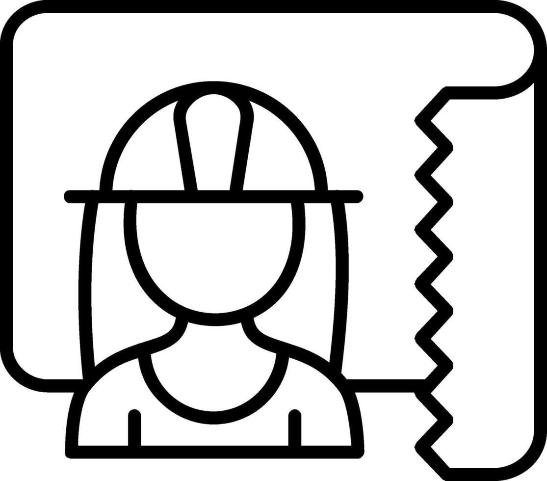 Architect Line Icon vector
