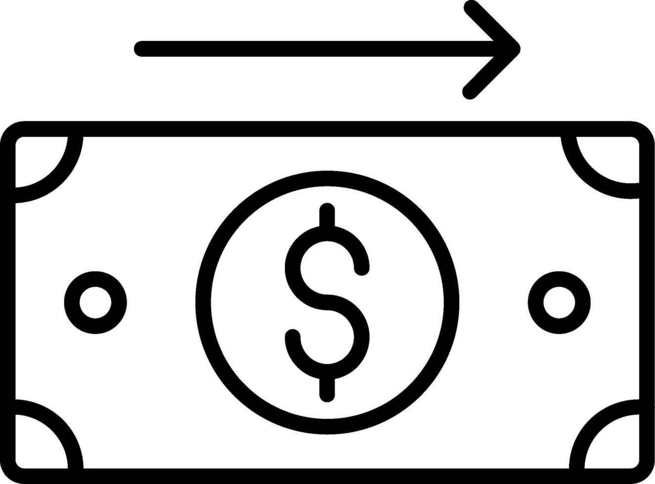 Send Money Line Icon vector