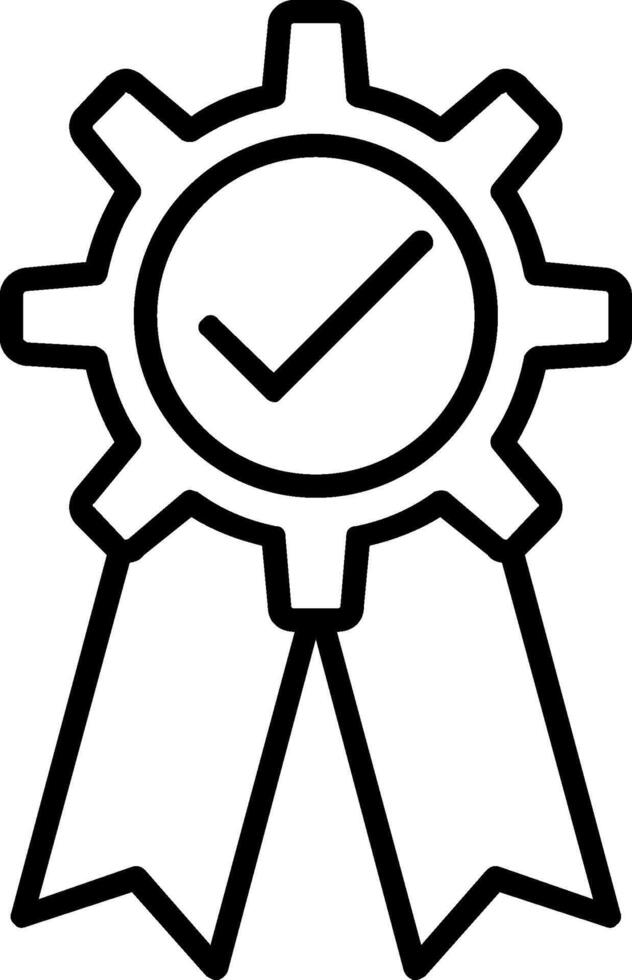 Quality Assurance Line Icon vector