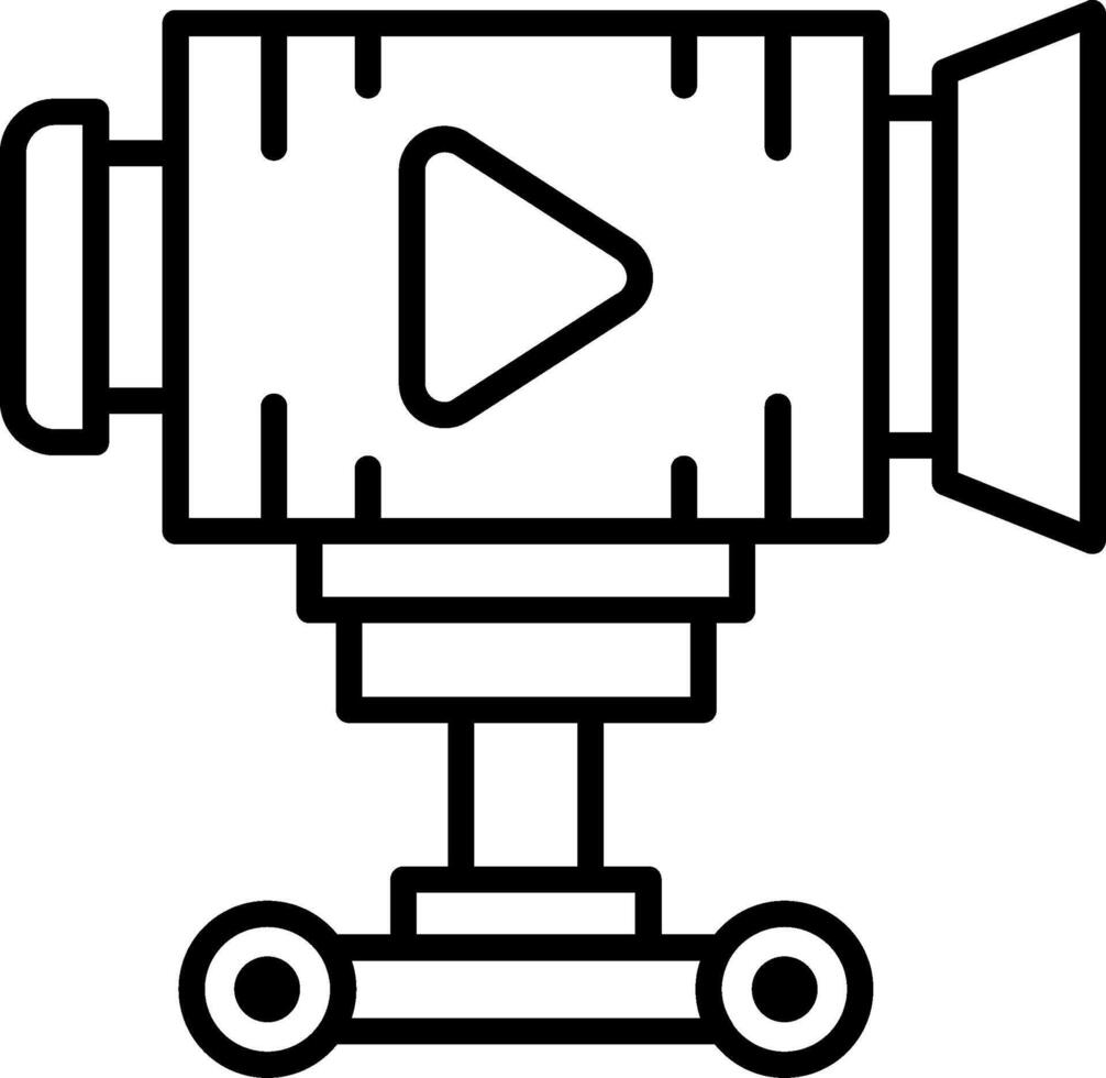 Camera Dolly Line Icon vector