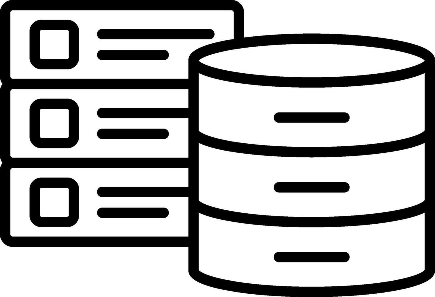 Databases Line Icon vector