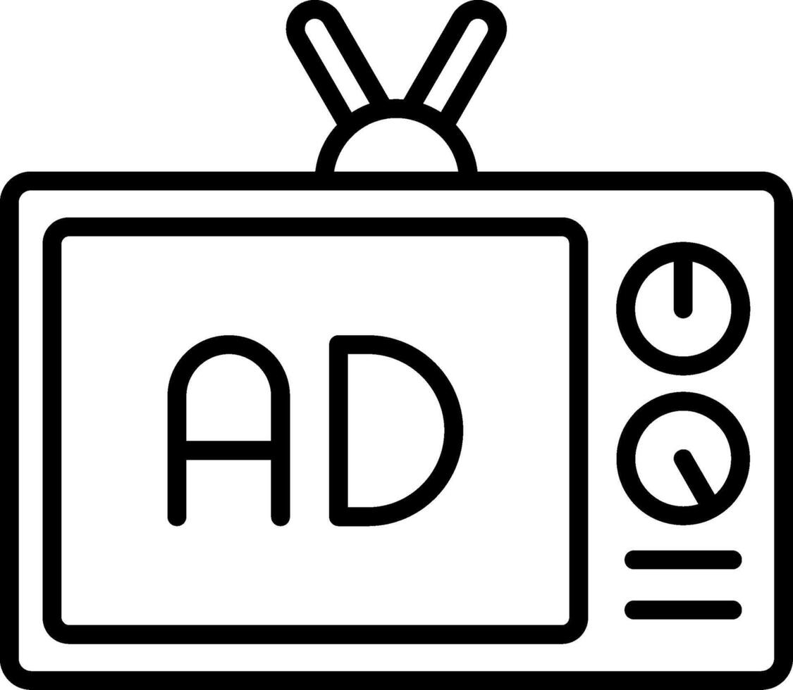 Advertise Line Icon vector