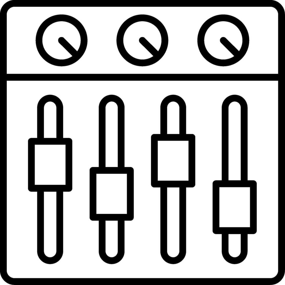 Sound Mixer Line Icon vector