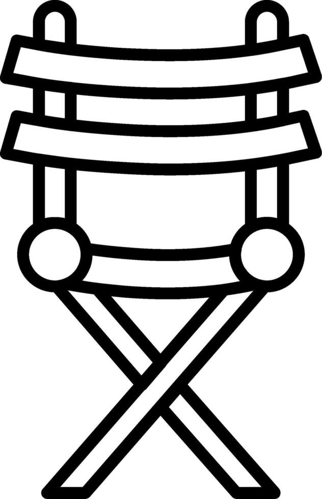 Director Chair Line Icon vector