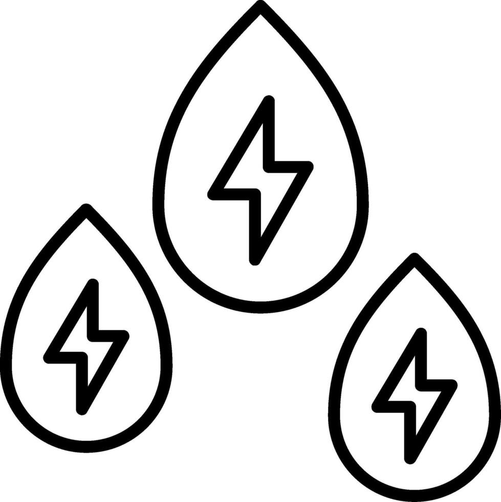 Hydro Power Line Icon vector