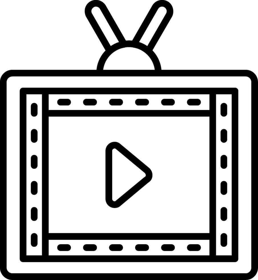 Live Stream Line Icon vector