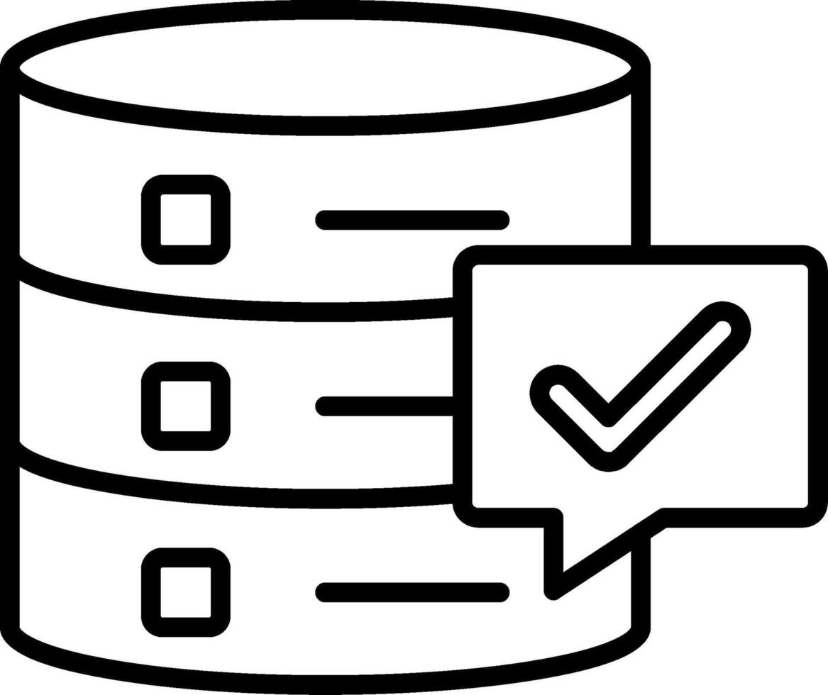 Data Quality Line Icon vector