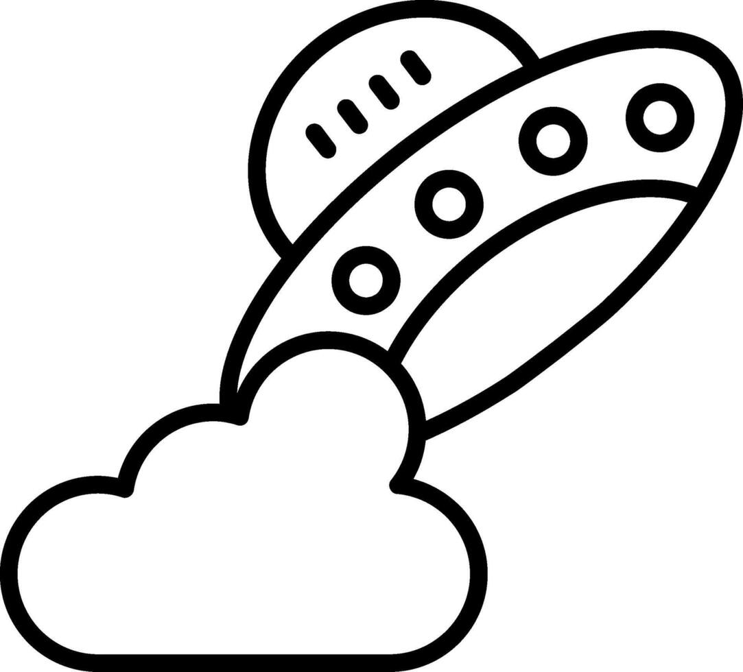 Ufo Line Icon vector