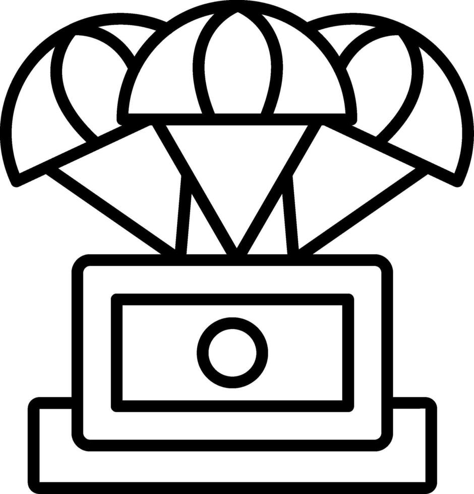 Space Capsule Line Icon vector