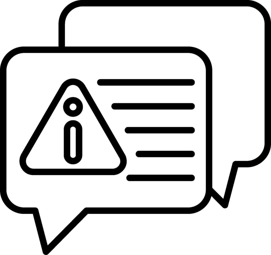 Error Message Line Icon vector