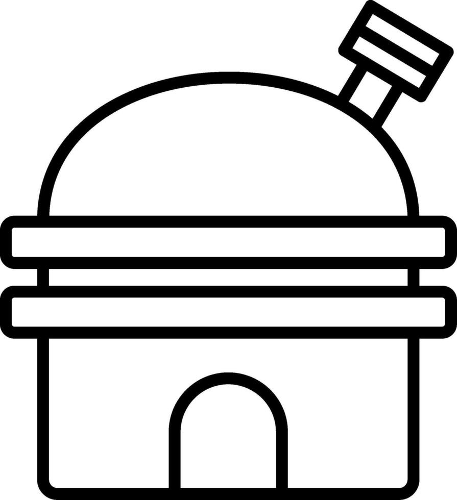 Observatory Line Icon vector