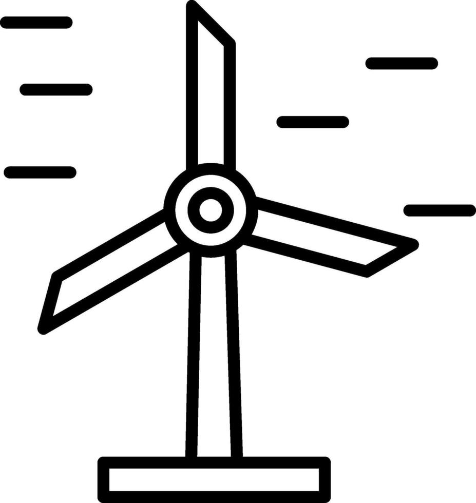 Wind Energy Line Icon vector