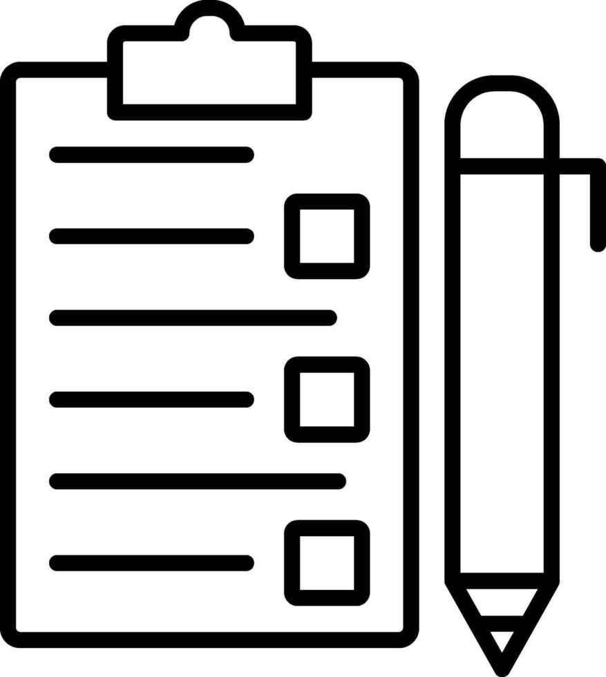 Task List Line Icon vector