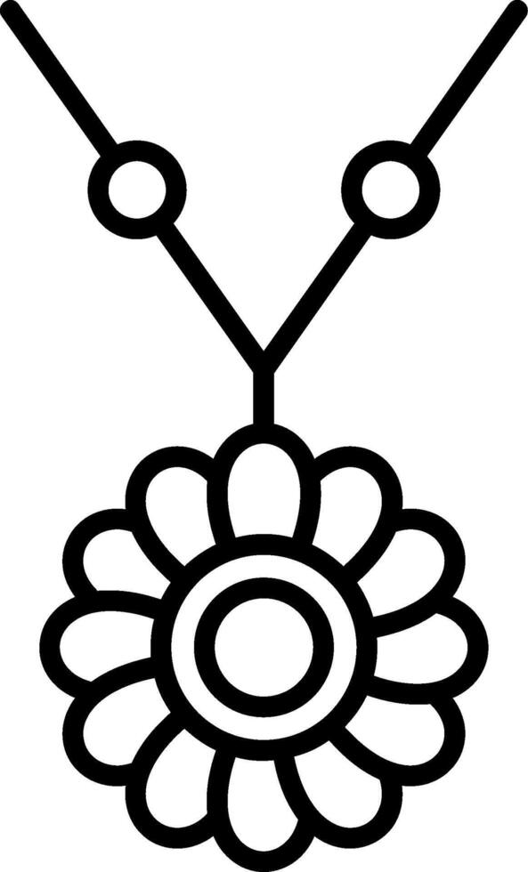 Necklace Line Icon vector
