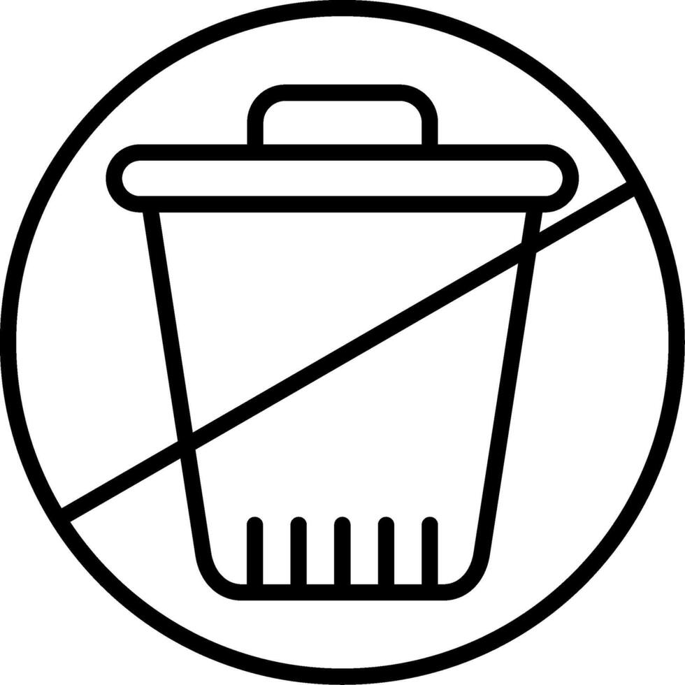 Zero Waste Line Icon vector