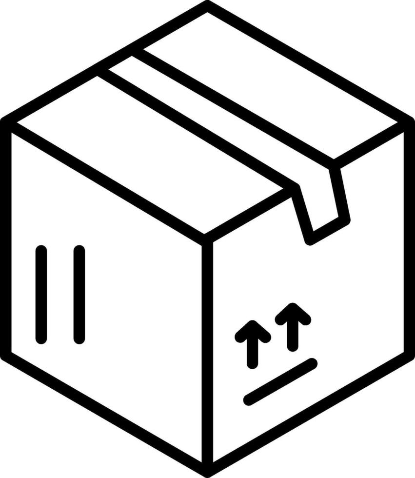 Delivery Box Line Icon vector