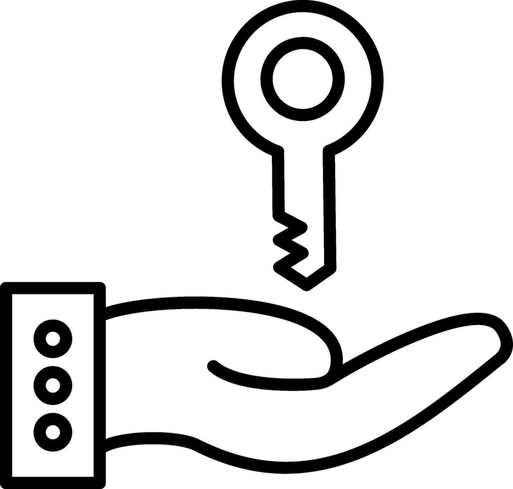 Hand Over Line Icon vector