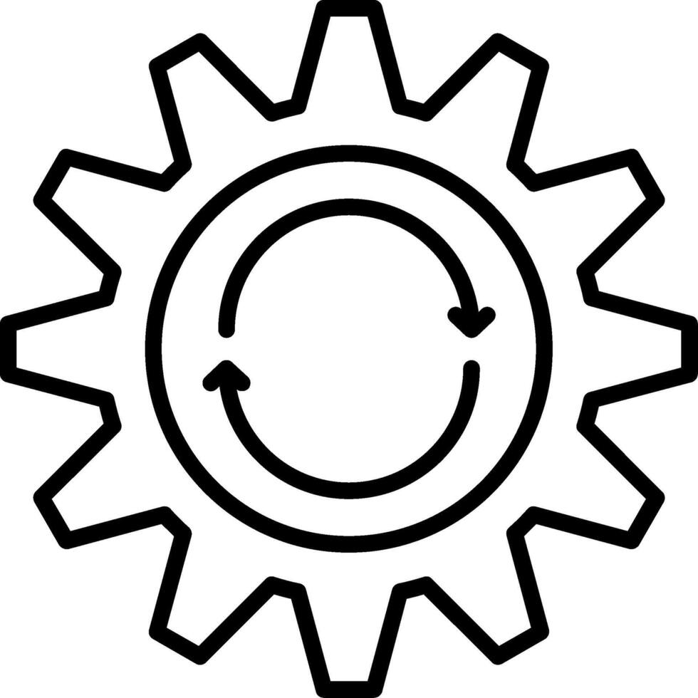 icono de repetición de línea vector