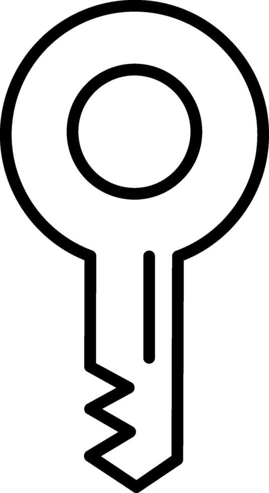 Key Line Icon vector