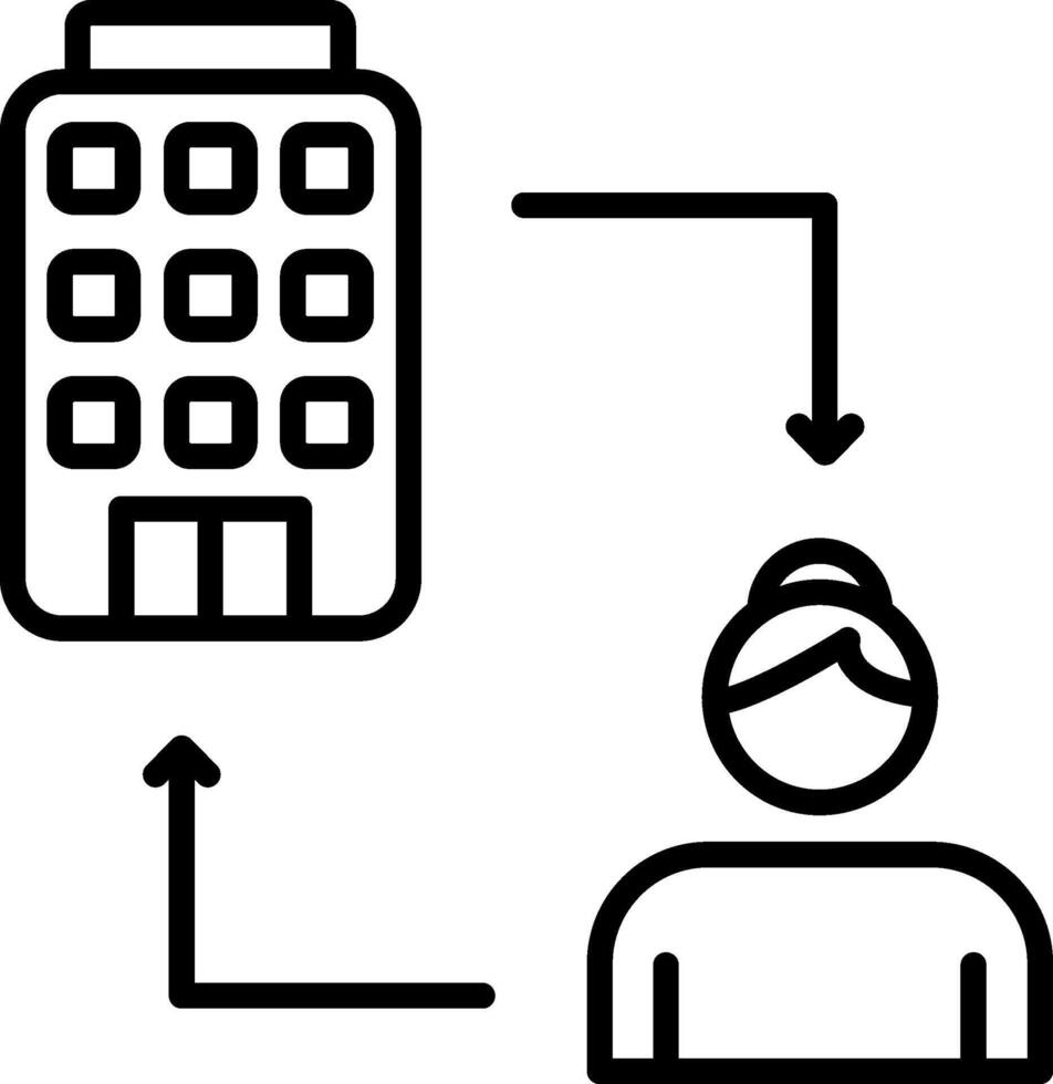 B2c Line Icon vector