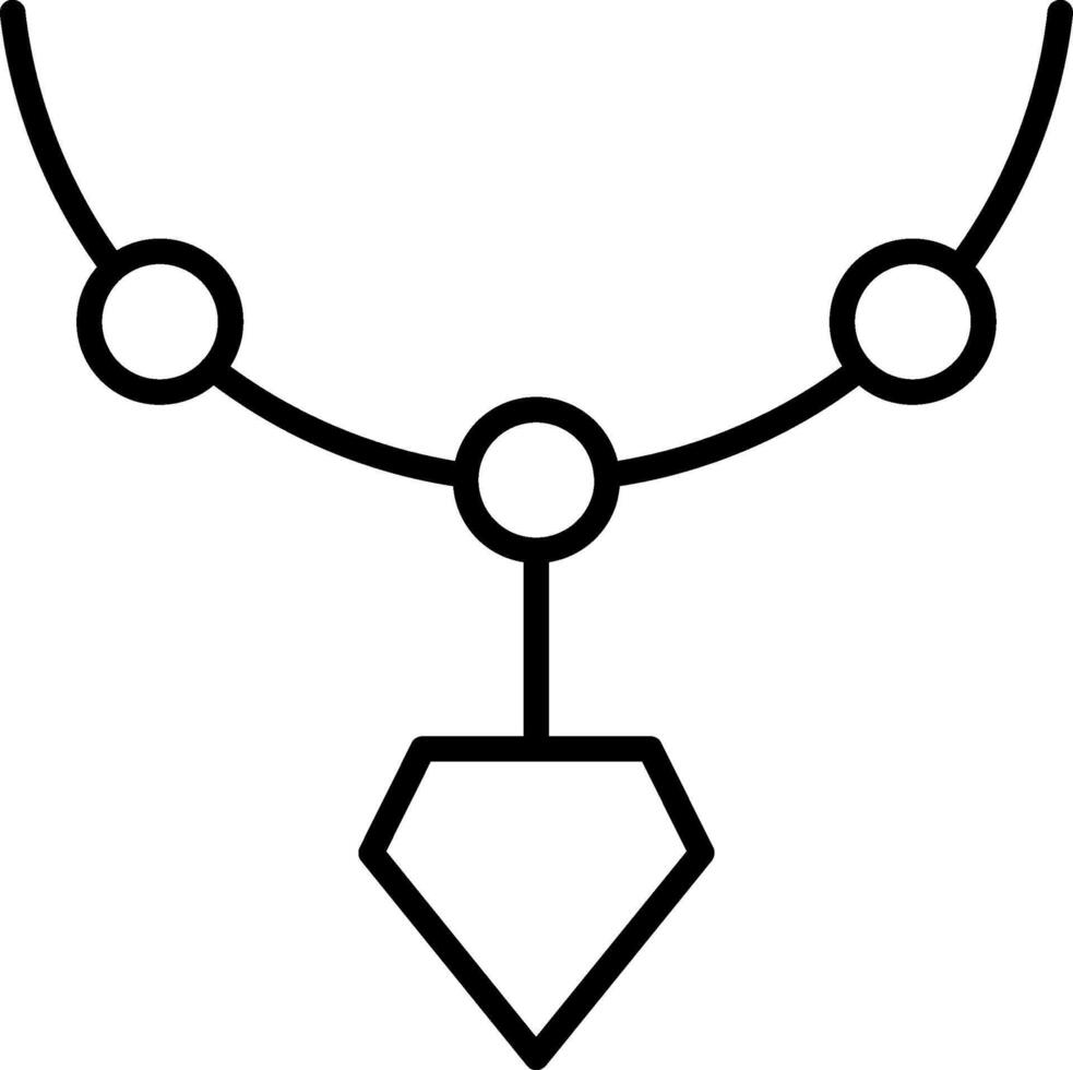 icono de línea de medallón vector