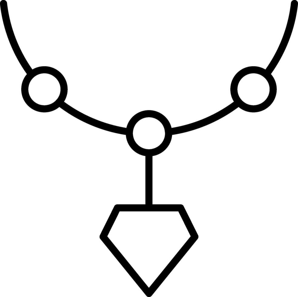 Locket Line Icon vector