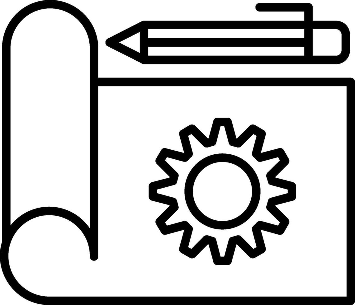 Prototype Line Icon vector