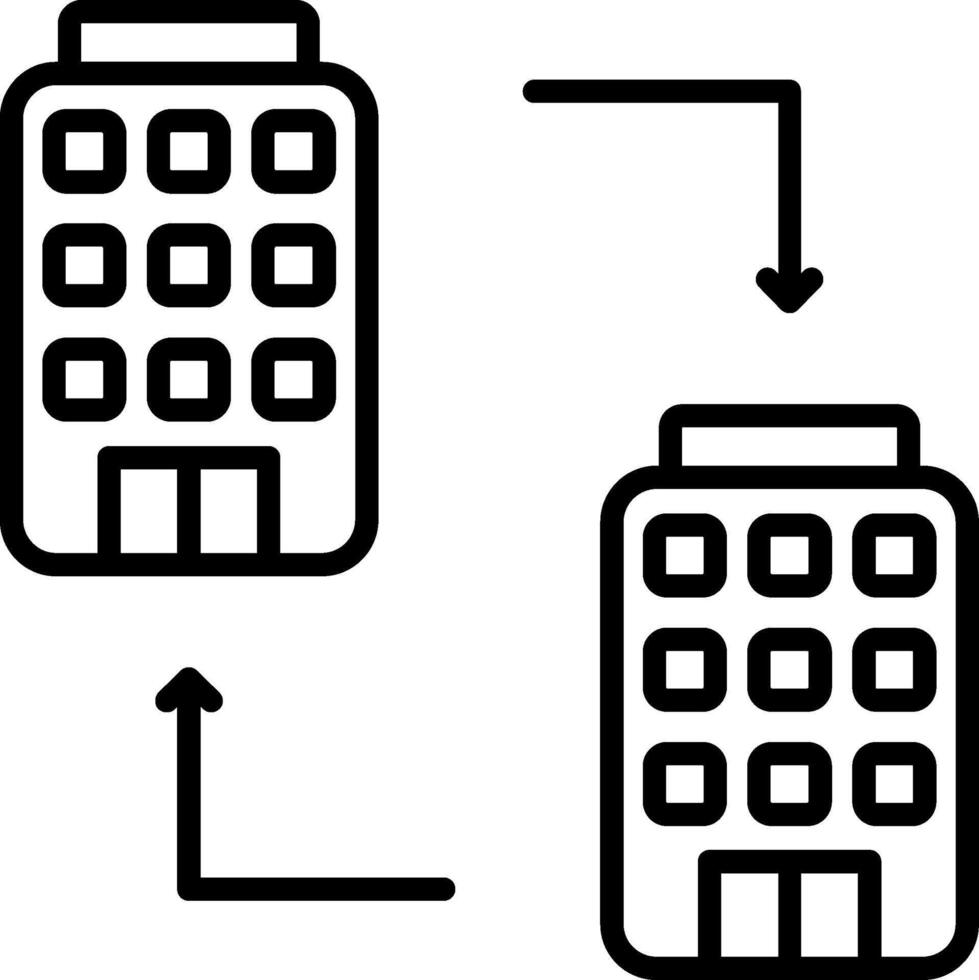 B2b Line Icon vector