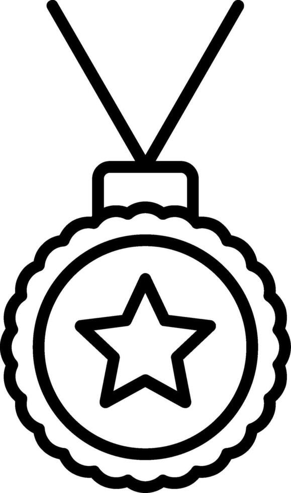 Medal Line Icon vector