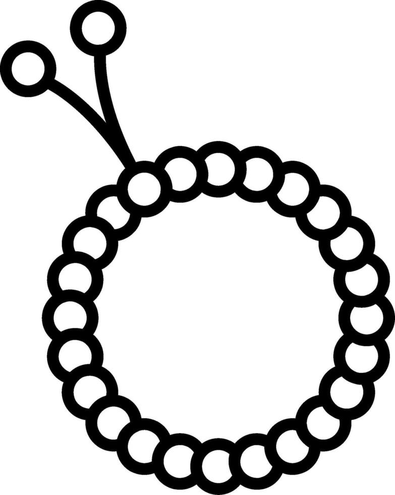 Beads Line Icon vector