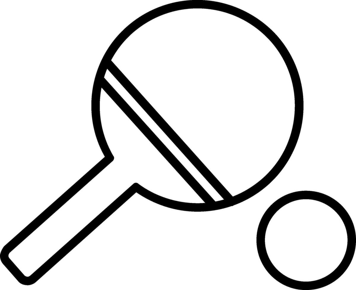 Table Tennis Line Icon vector