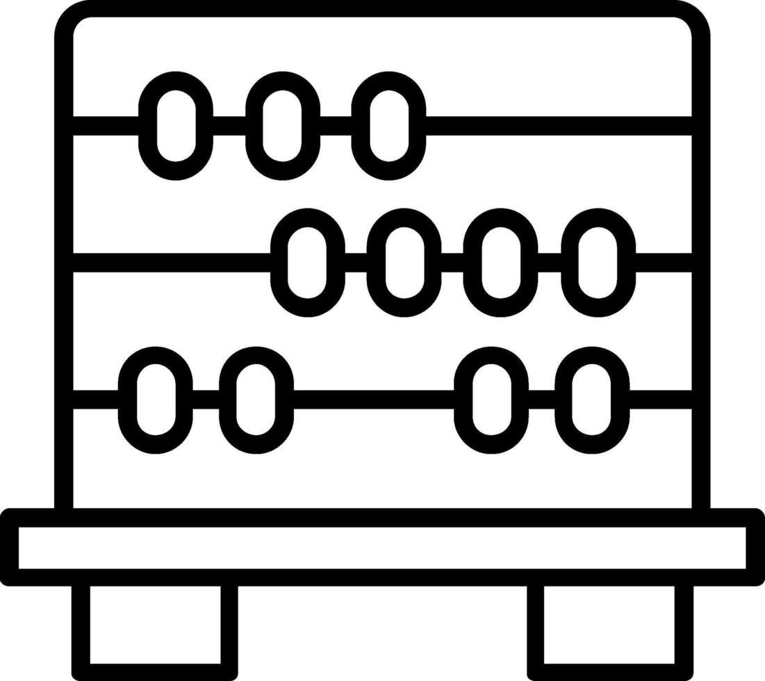 Abacus Line Icon vector