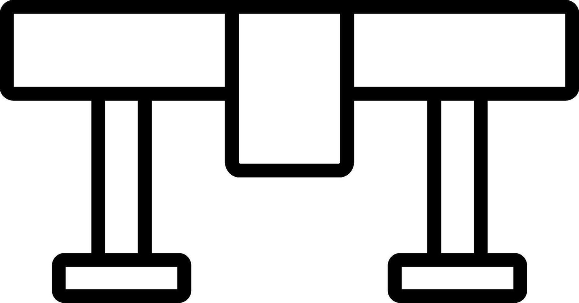 Bench Line Icon vector