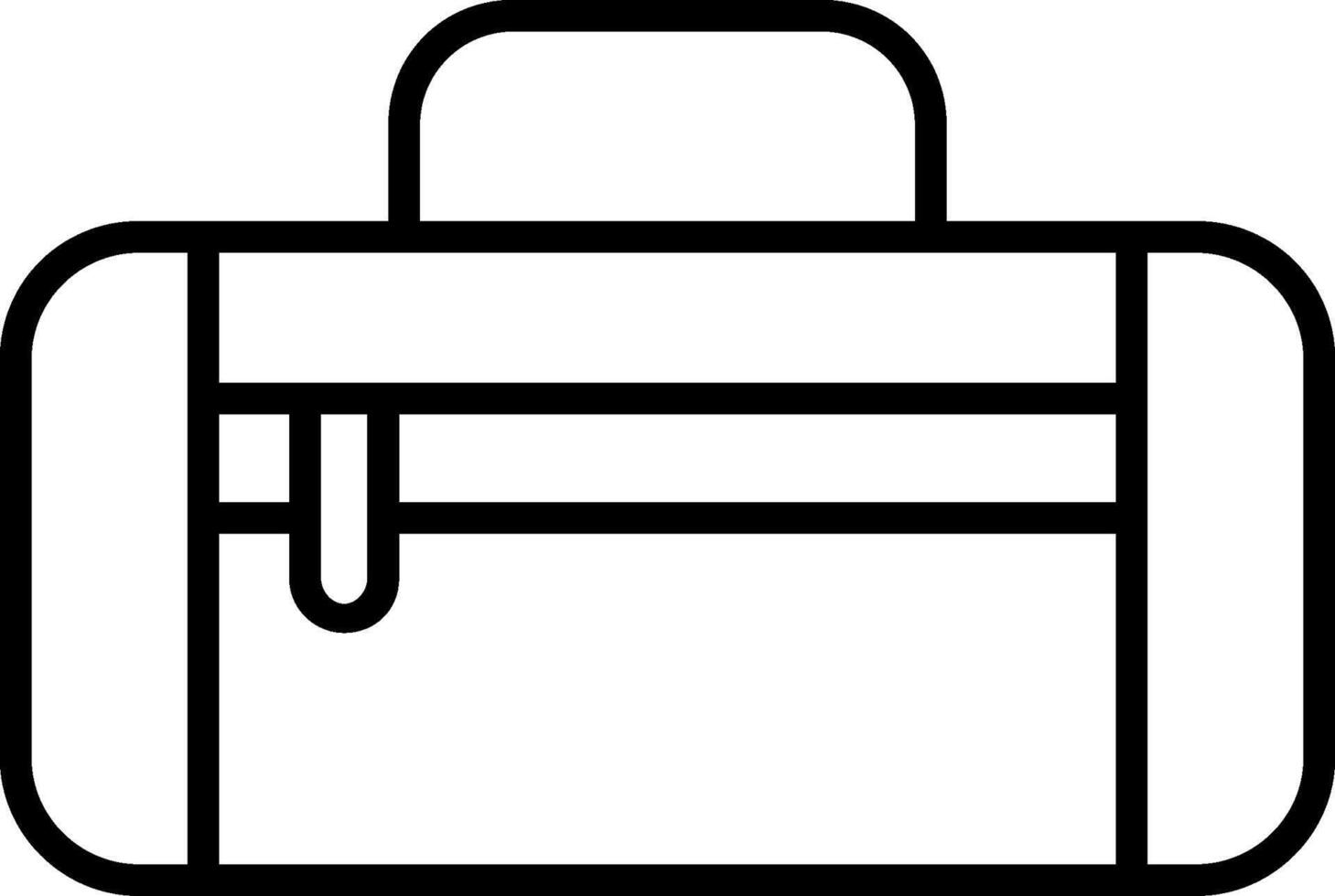 Duffle Bag Line Icon vector