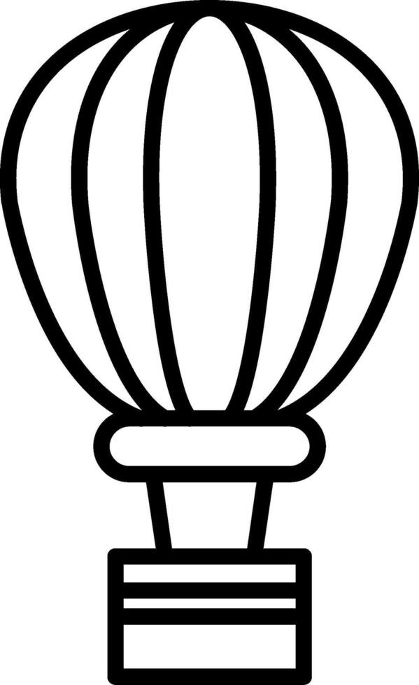 Hot Air Balloon Line Icon vector