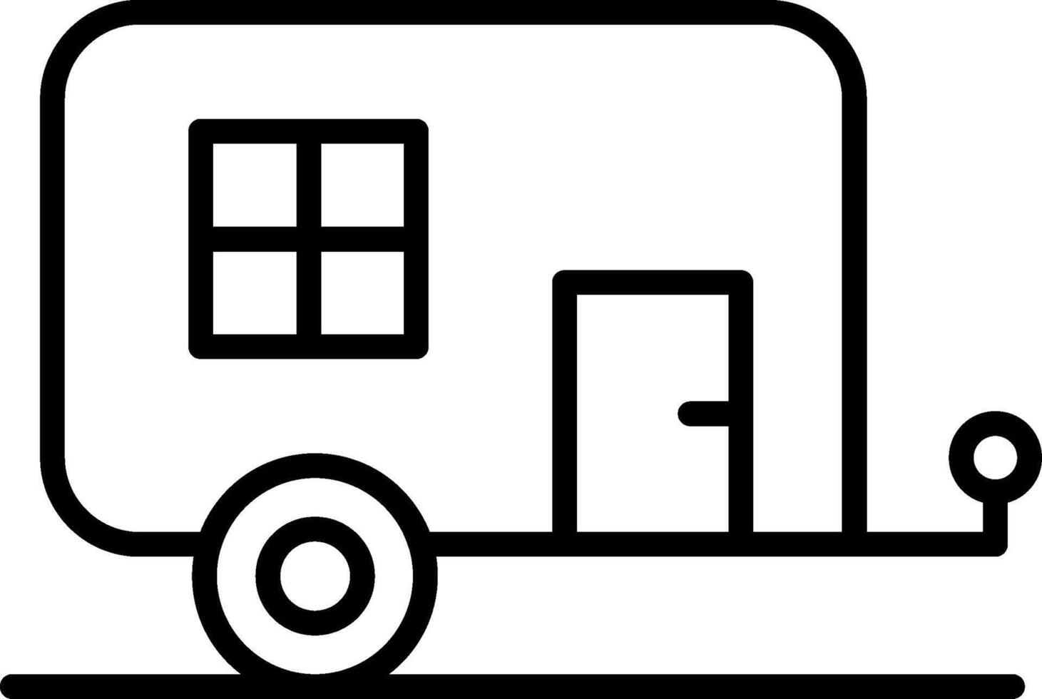 Caravan Line Icon vector