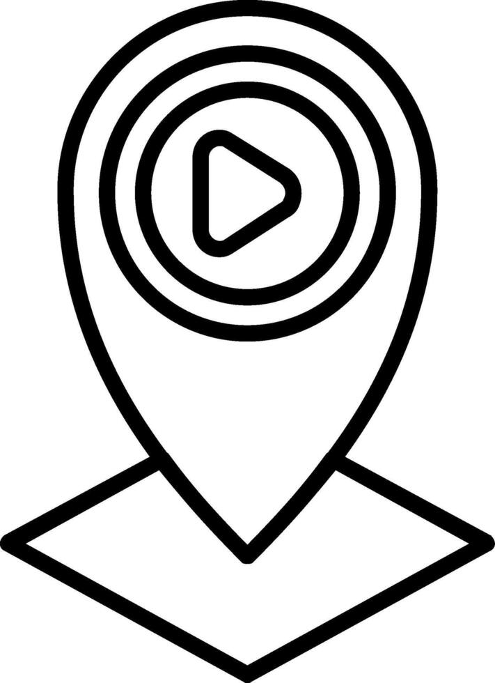 Location Line Icon vector