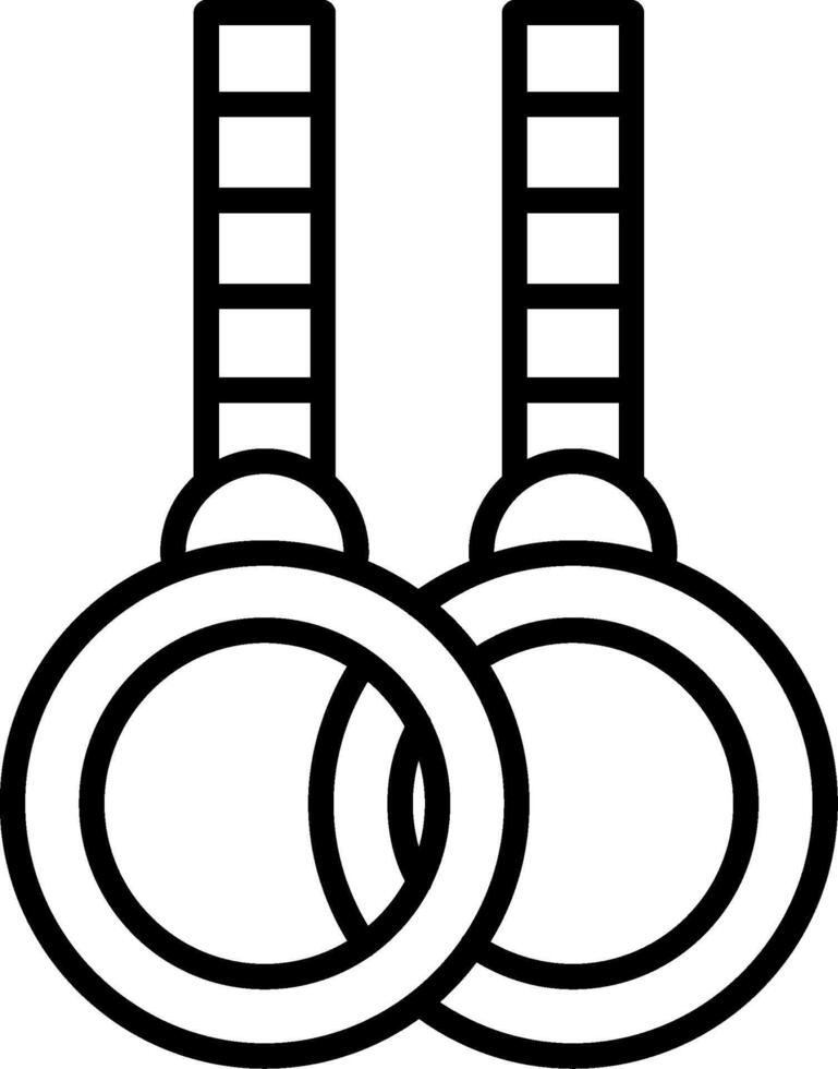 Gymnastic Rings Line Icon vector