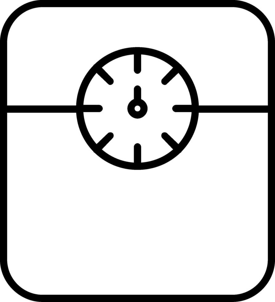 Weight Scale Line Icon vector