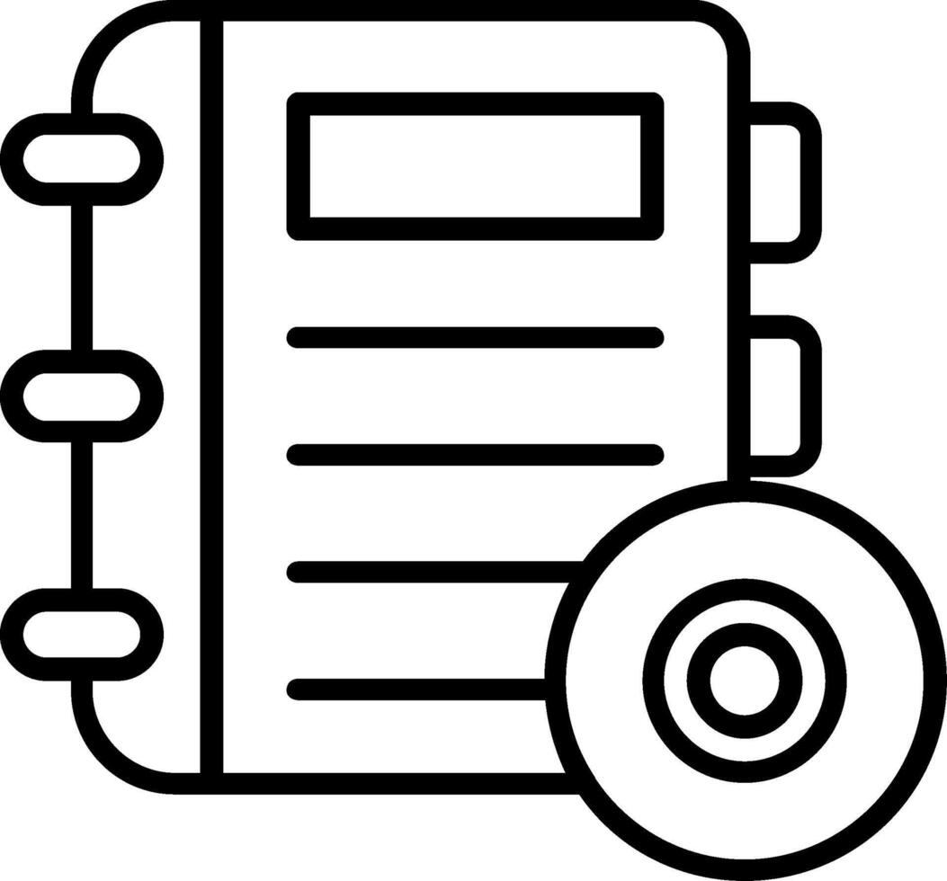 Audiobook Line Icon vector