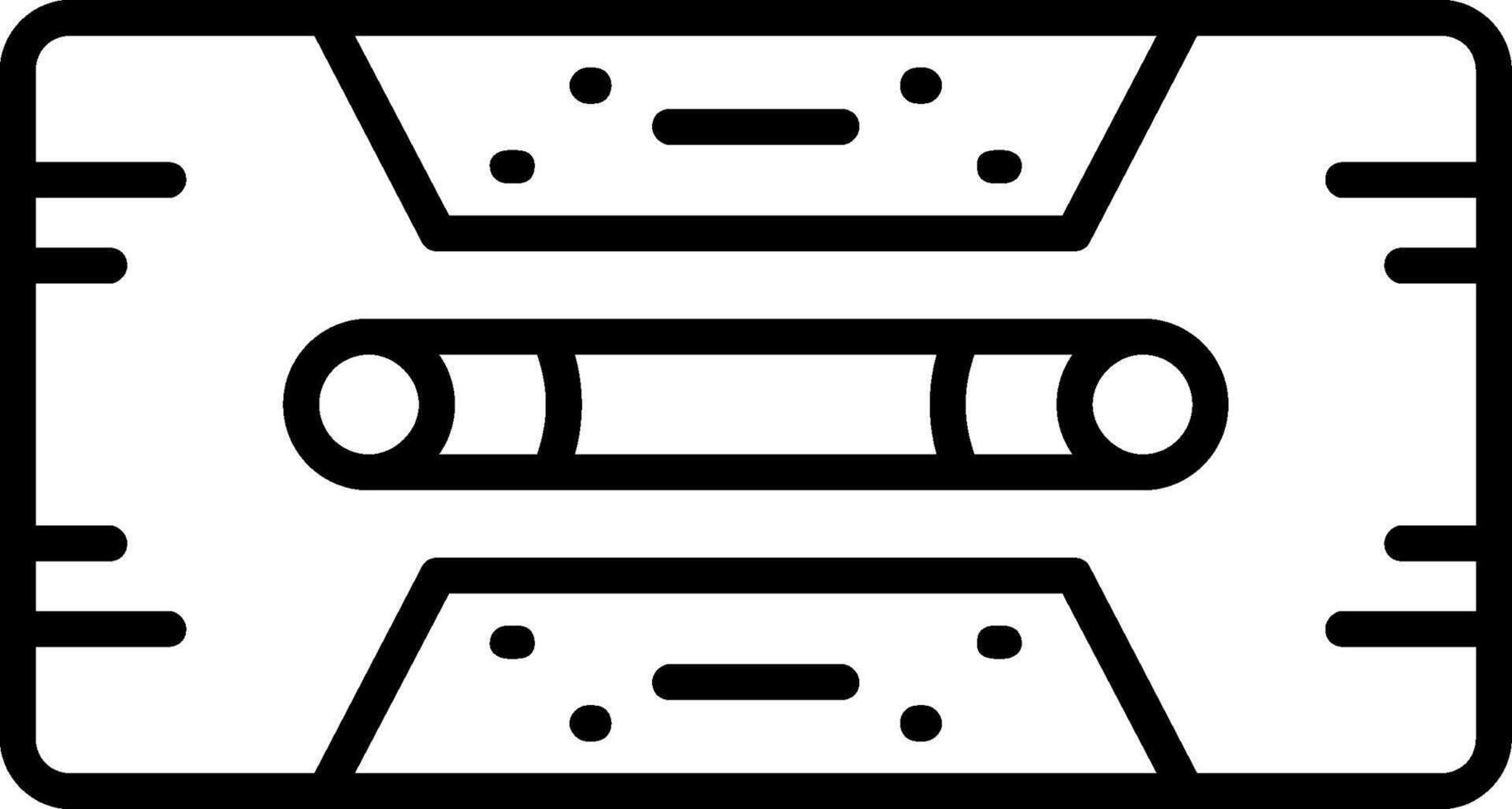 Cassette Tape Line Icon vector