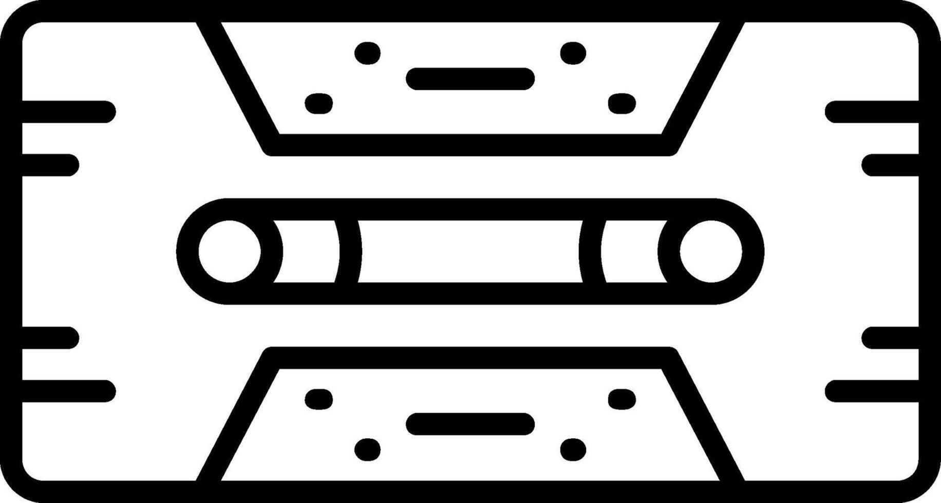 Cassette Tape Line Icon vector