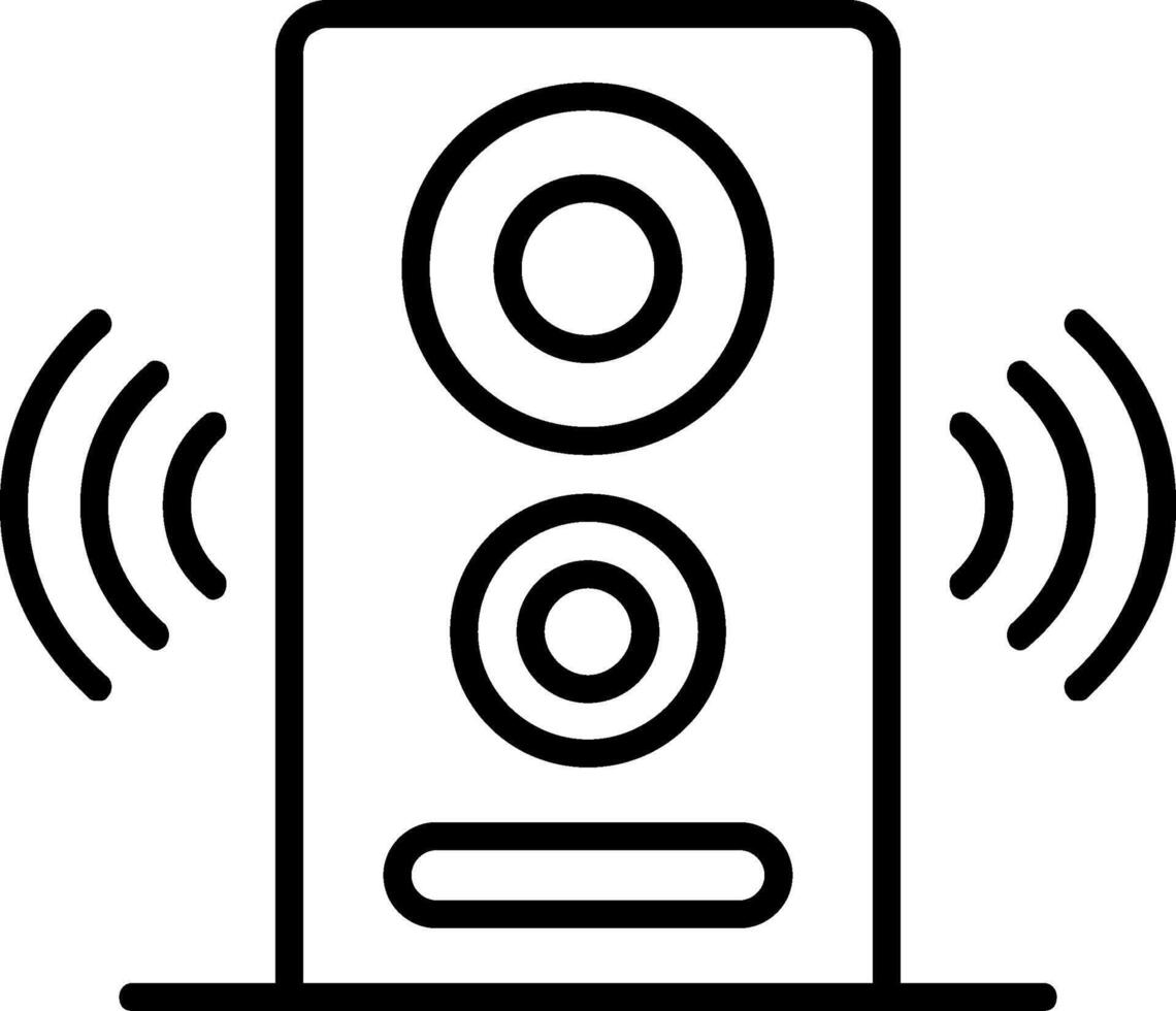 icono de línea de altavoz vector