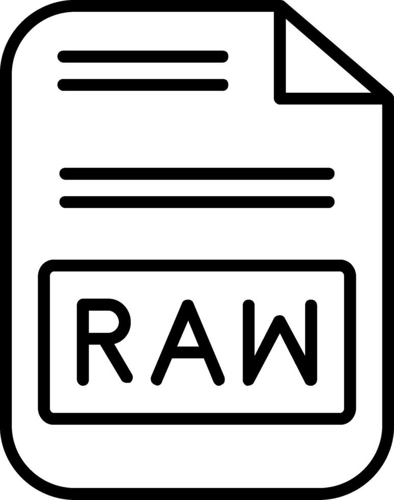 Raw Line Icon vector