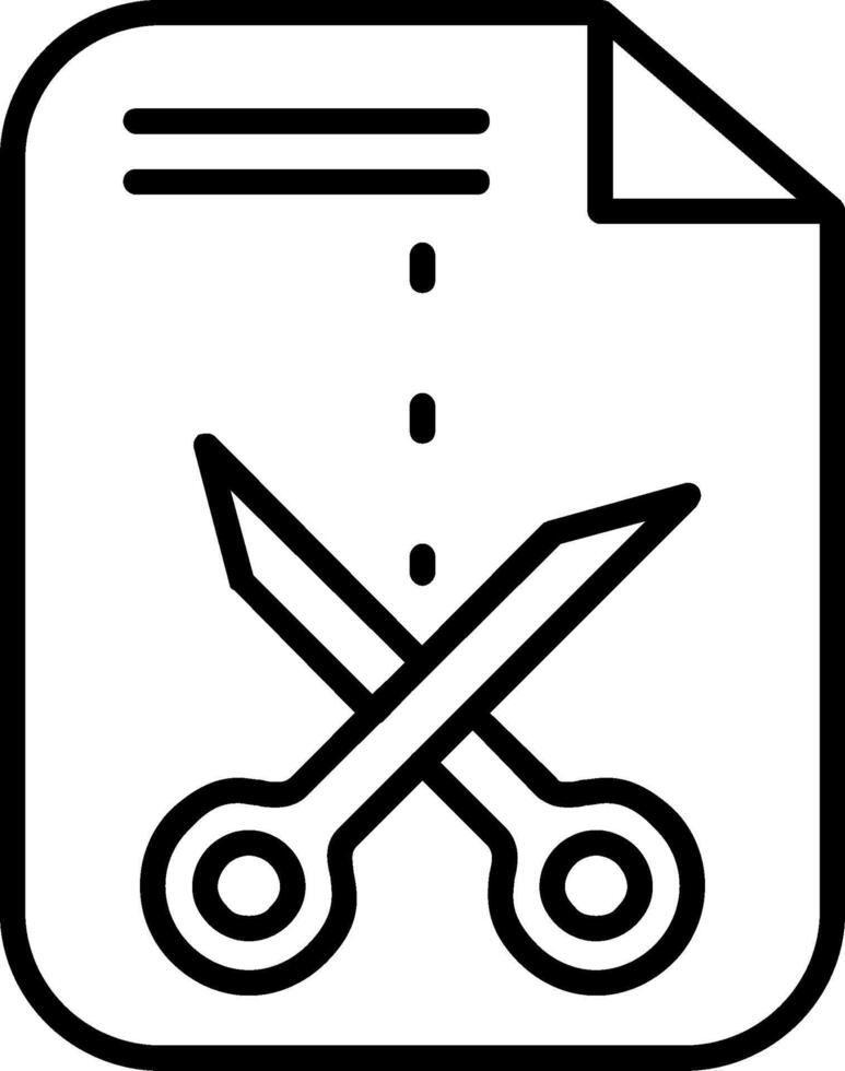 Cutting Line Icon vector