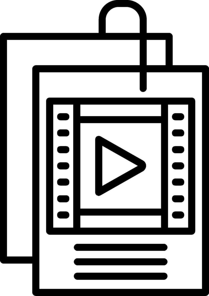 Script Line Icon vector