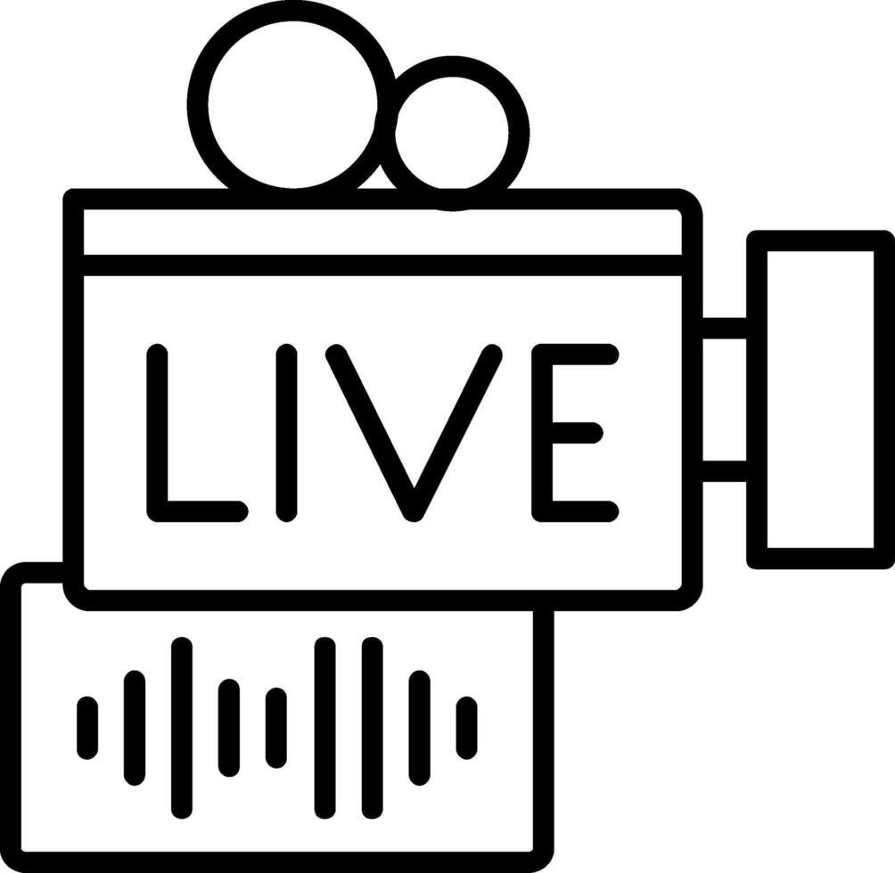 Live Stream Line Icon vector